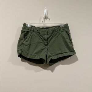 J. Crew Green Women's Chino Short Shorts Size 2 Preppy Vacation